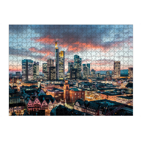 Puzzle Ravensburger "Frankfurt am Main Abendskyline" artboxONE - Städte - Frankfurt am main,Stadt,Deutschland,City,Germany,Architektur,Gebäude