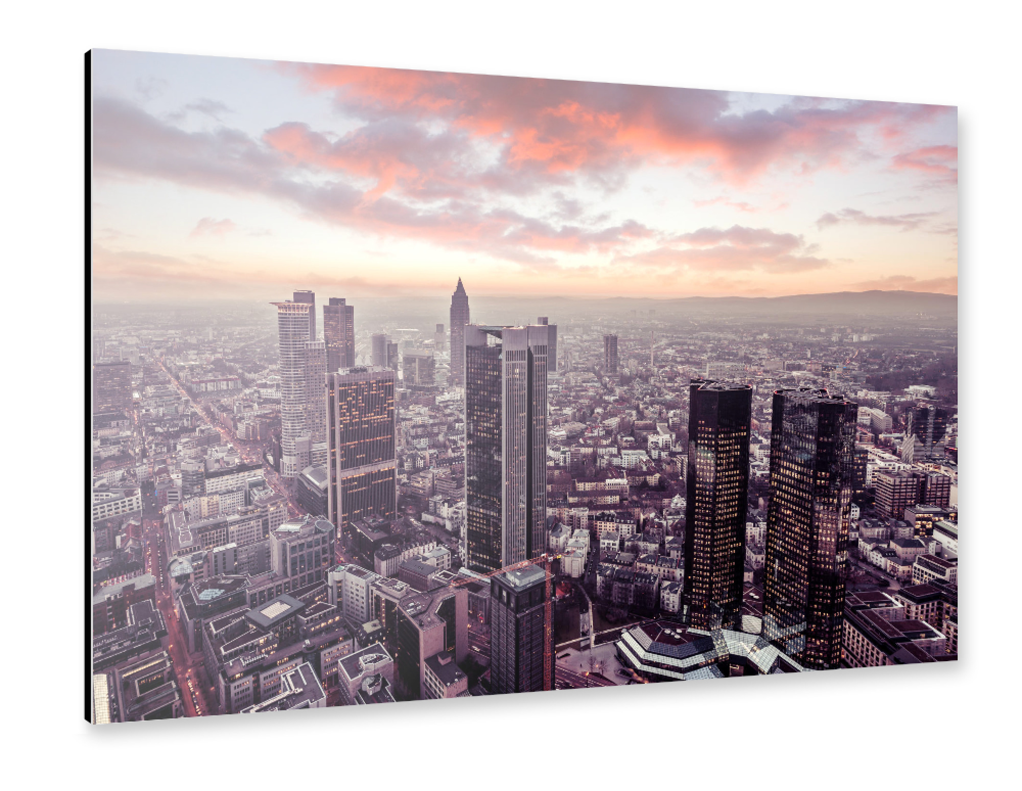 Alu-Dibond "Frankfurt am Main Romantic Sky" 75x50 cm artboxONE