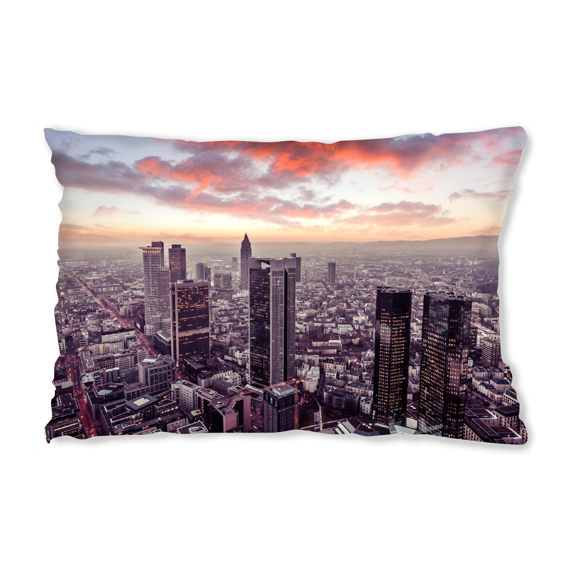 Design-Kissen "Frankfurt am Main Romantic Sky" artboxONE - Städte - Frankfurt am main,Skyline,Deutschland,Stadt - Bild Frankfurt am Main