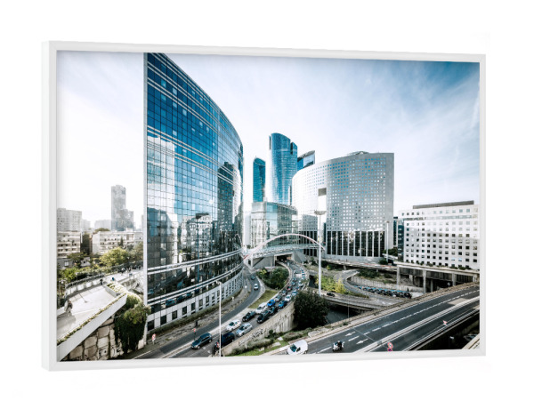 Poster mit weißem Rahmen "Paris La Défense Bürostadt" artboxONE - Städte,Architektur - Paris,Bürostadt,La défense,Frankreich