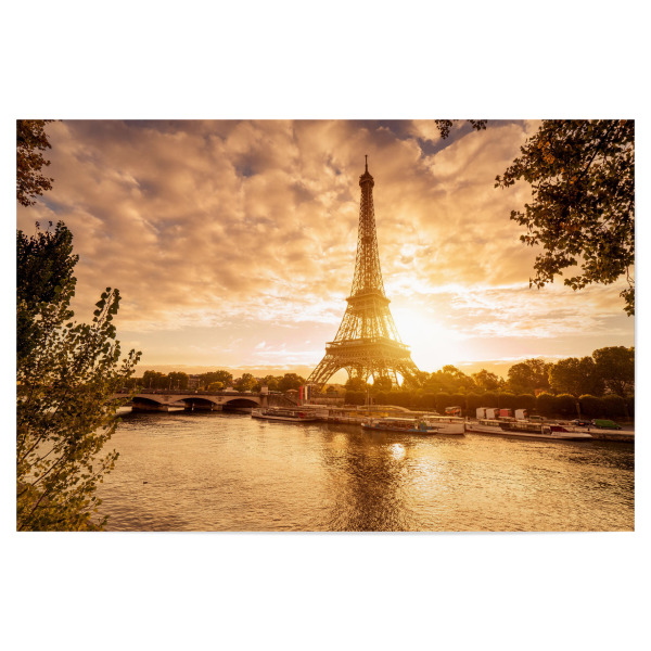 Poster "Paris Eiffelturm at sunset" artboxONE - Städte - Paris,Eiffelturm,Frankreich,Seine