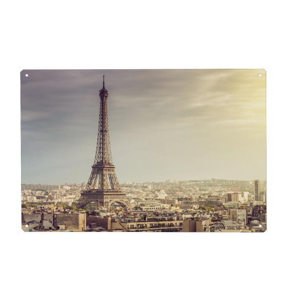 Metall Poster "Paris Eiffelturm 2" artboxONE - Städte - Paris,Eiffelturm,Frankreich - Blechschild