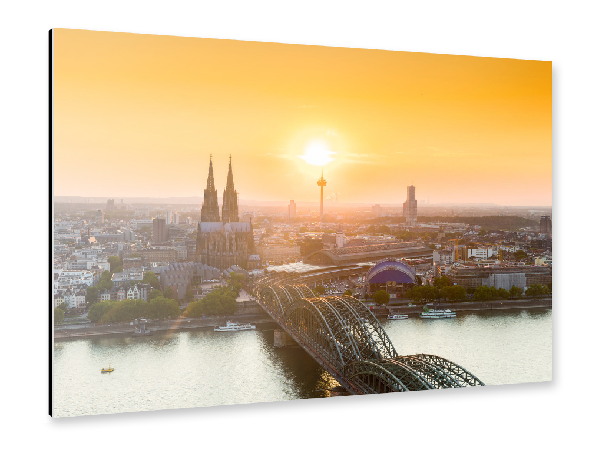 Alu-Dibond "Köln Sunset" 75x50 cm artboxONE