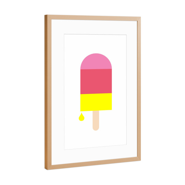 Poster mit Rahmen Kupfer "Yummy Popsicle" artboxONE - Essen & Trinken