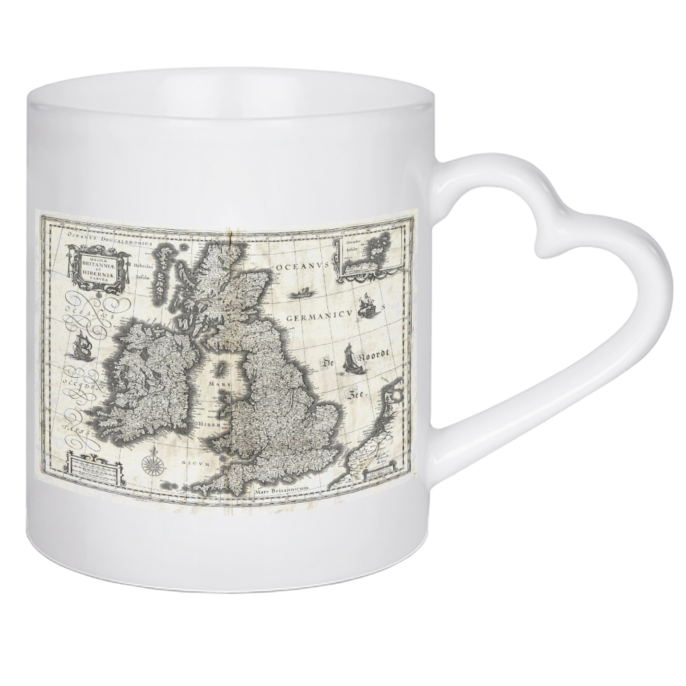 Herztasse "Karte der britischen Inseln" artboxONE - Kartografie