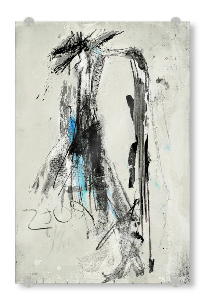 Acrylglasbild "Crazy feelings" artboxONE - Musik,Fashion - Zeichnung,Malerei,Mode illustration,Gitarre,Musik