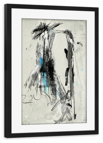 Poster mit Rahmen schwarz "Crazy feelings" artboxONE - Musik,Fashion - Zeichnung,Malerei,Mode illustration,Gitarre,Musik