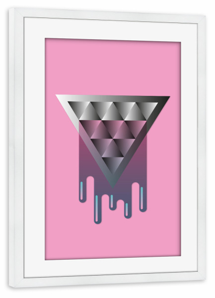 Poster mit Rahmen weiß "»V«" artboxONE - Typografie - V,Letter,Alphabet,Vector,Vektor,Geometry,Character,Lettering,Vojd,Berlin