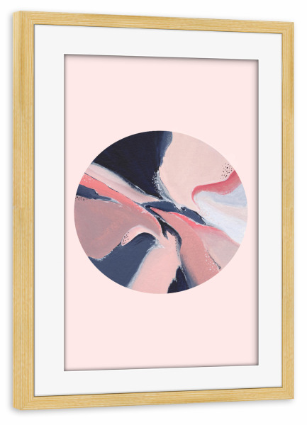 Poster mit Rahmen kiefer "Marble I" artboxONE - Natur,Abstrakt,Geometrie,Geometrie,Fiktion,Fiktion