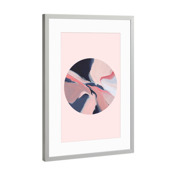 Poster mit Rahmen Silber "Marble I" artboxONE - Natur,Abstrakt,Geometrie,Geometrie,Fiktion,Fiktion