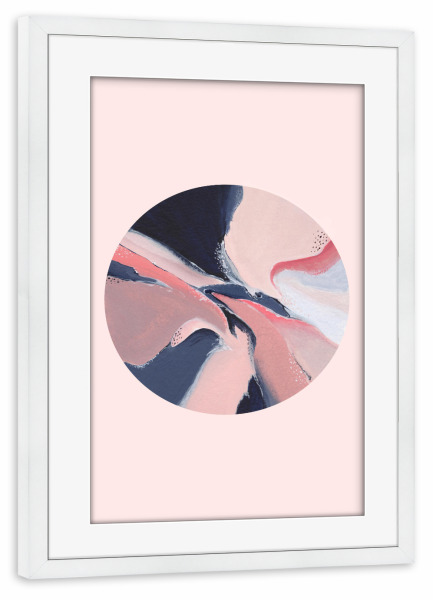 Poster mit Rahmen weiß "Marble I" artboxONE - Natur,Abstrakt,Geometrie,Geometrie,Fiktion,Fiktion