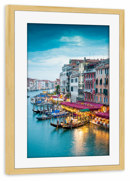 Poster mit Rahmen kiefer "Venedig Romantic Flair" artboxONE - Städte - Venedig,Italien