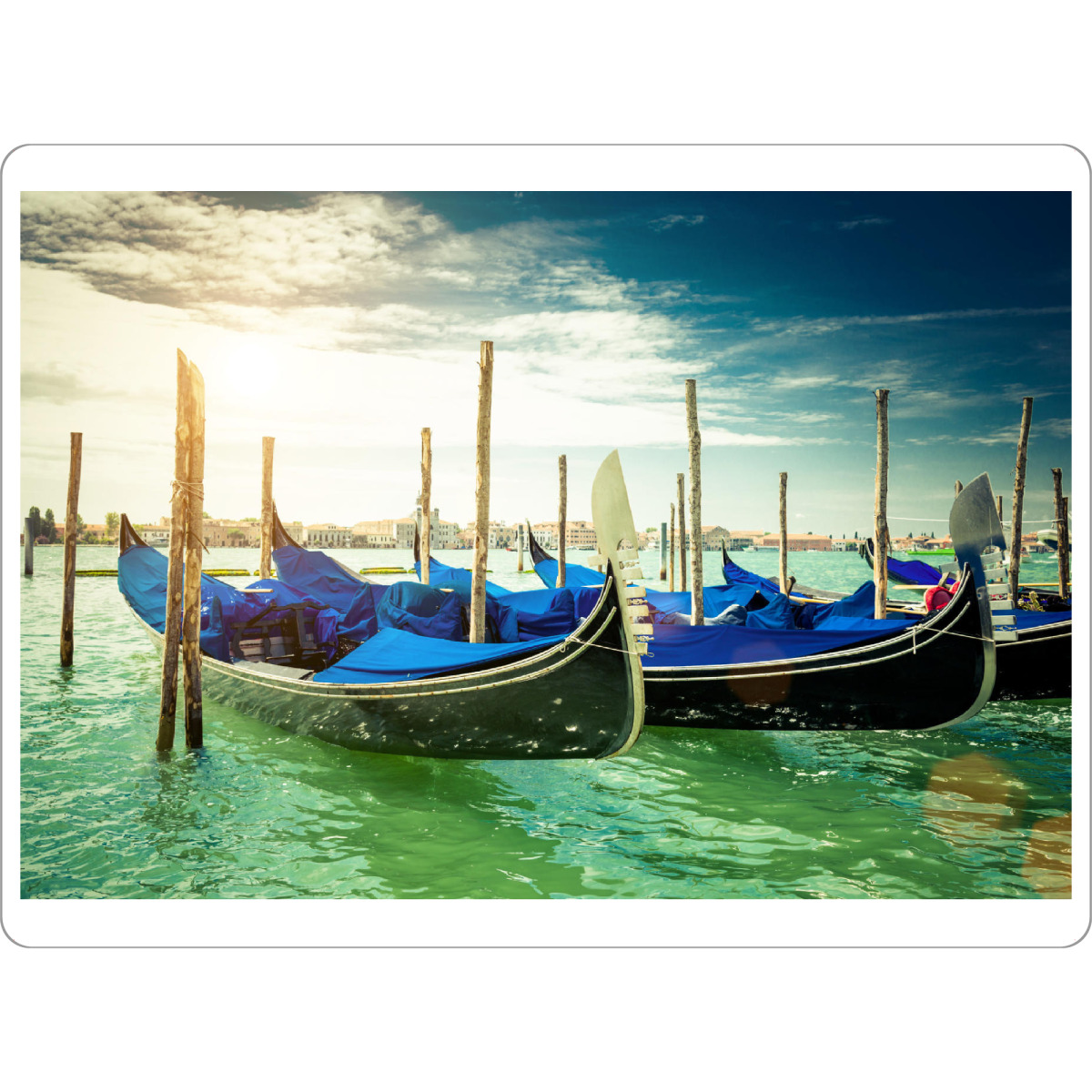 Tischset "Venedig Blaue Gondeln" artboxONE - Städte - Venedig,Blaue gondeln,Italien,Canal grande - Bild Venedig