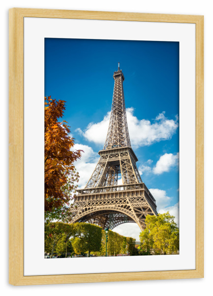 Poster mit Rahmen kiefer "Paris Eiffelturm Herbststimmung" artboxONE - Städte - Paris,Eiffelturm,Frankreich