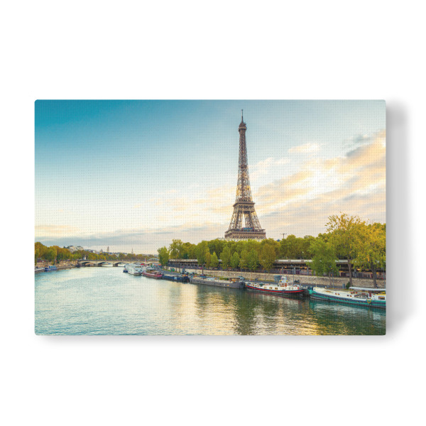 Leinwandbild "Paris Eiffelturm und Seine" artboxONE - Städte - Paris,Eiffelturm,Frankreich