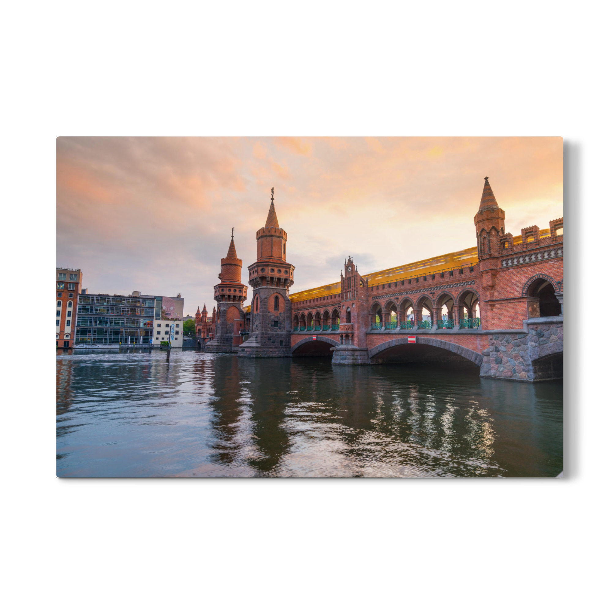 Galerie-Print "Berlin Oberbaumbrücke Abendromantik" 75x50 cm artboxONE