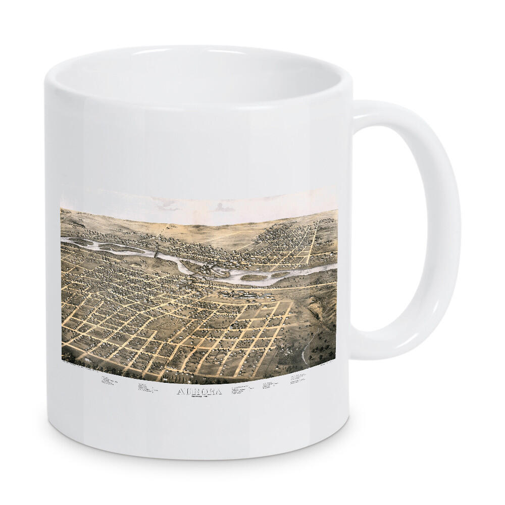Tasse "Vintage Illinois-Karte" artboxONE - Kartografie - Karte,Plan,Jahrgang,Antik,Retro,Alt,Karten,Karte der welt,Illustration,Illinois