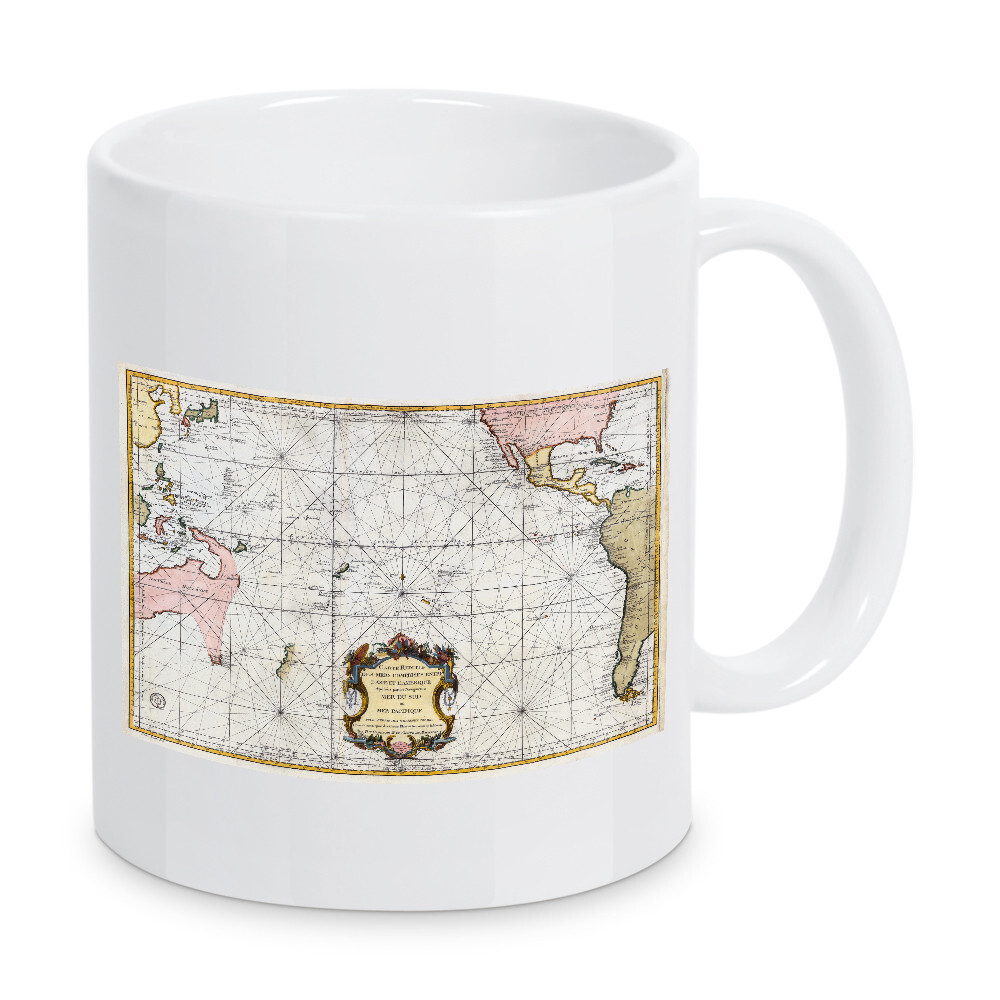 Tasse "Alte Karte der Südsee" artboxONE - Kartografie - Karte,Plan,Jahrgang,Antik,Retro,Alt,Karten,Karte der welt,Illustration,Gemeinfrei