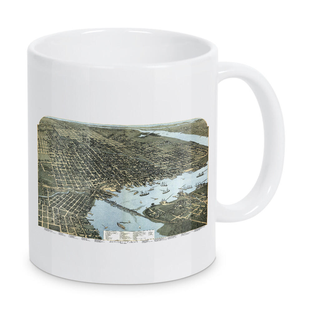 Tasse "Antike Karte von Jacksonville" artboxONE - Natur,Kartografie - Karte,Plan,Jahrgang,Antik,Retro,Alt,Karten,Karte der welt,Illustration,Florida