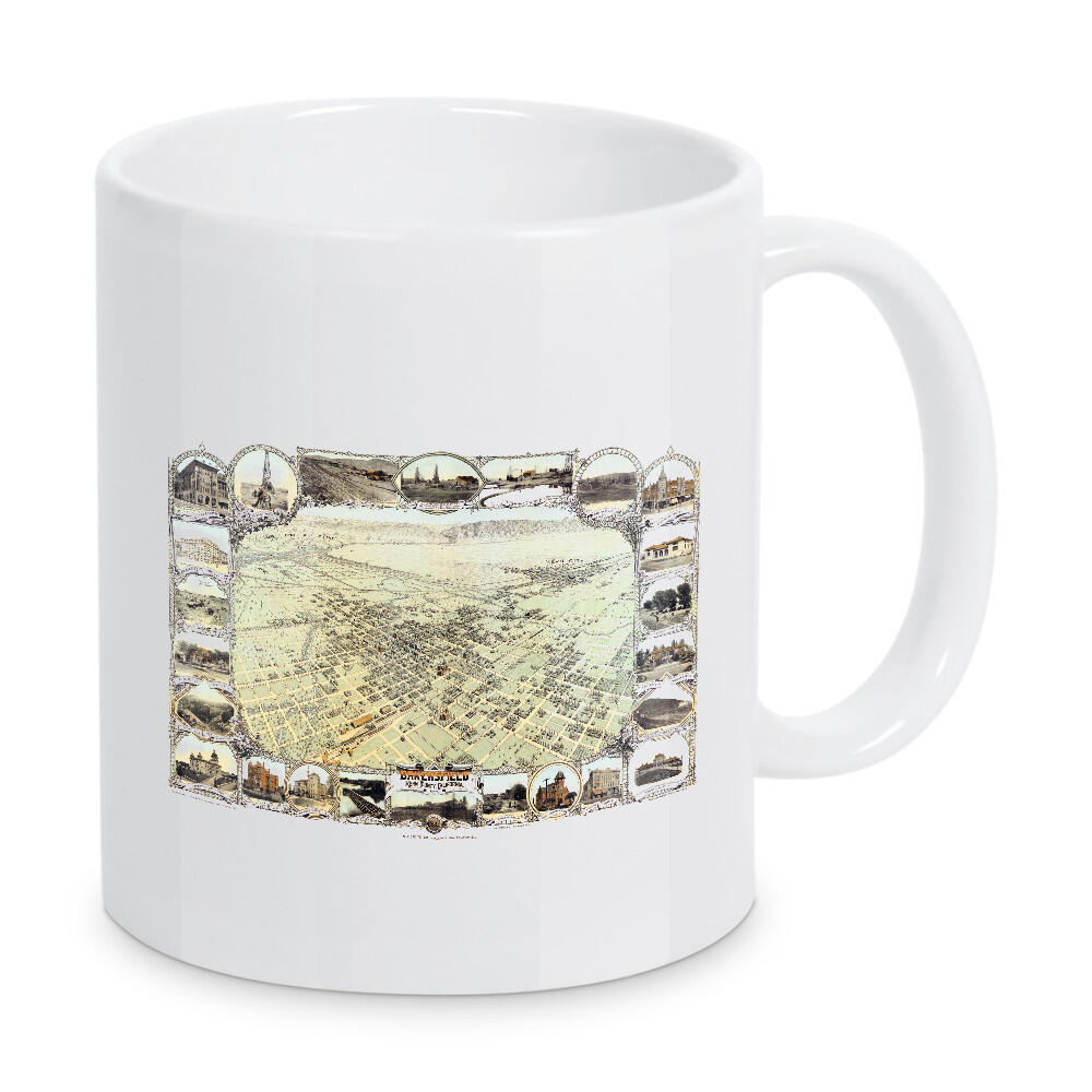Tasse "Karte Bakersfield-Kalifornien" artboxONE - Kartografie - Karte,Plan,Jahrgang,Antik,Retro,Alt,Karten,Karte der welt,Illustration