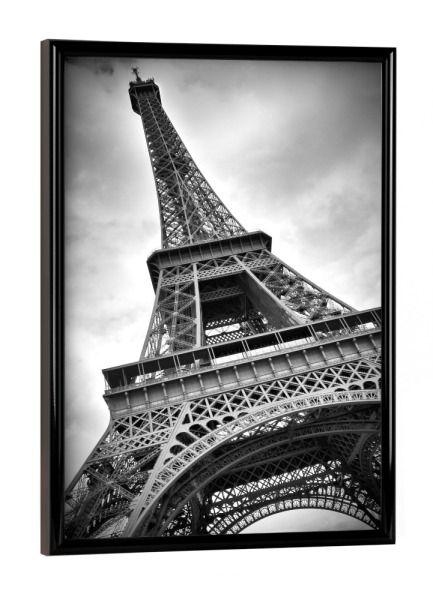 Poster mit schwarzem Rahmen "Eiffelturm DYNAMIC" artboxONE - Städte,Reise,Schwarzweiß,Architektur,Reise / Länder
