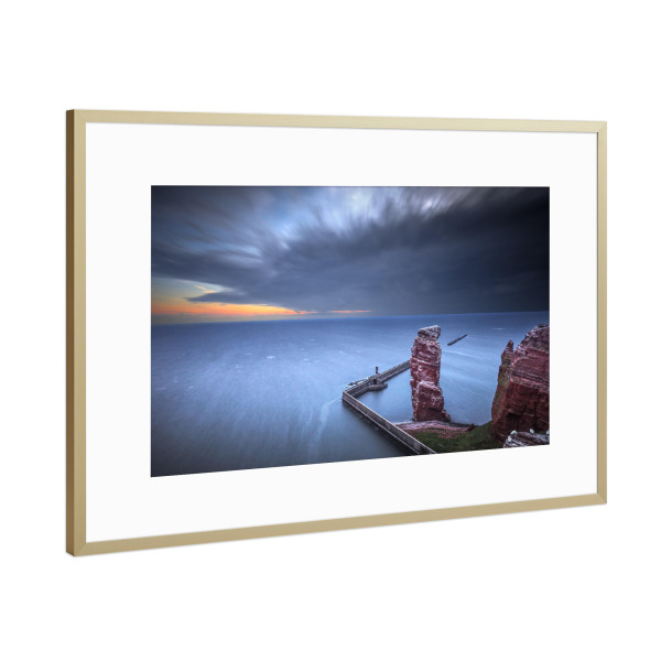 Poster mit Rahmen Gold "Lange Anna III" artboxONE - Natur,Reise / Strand und Meer