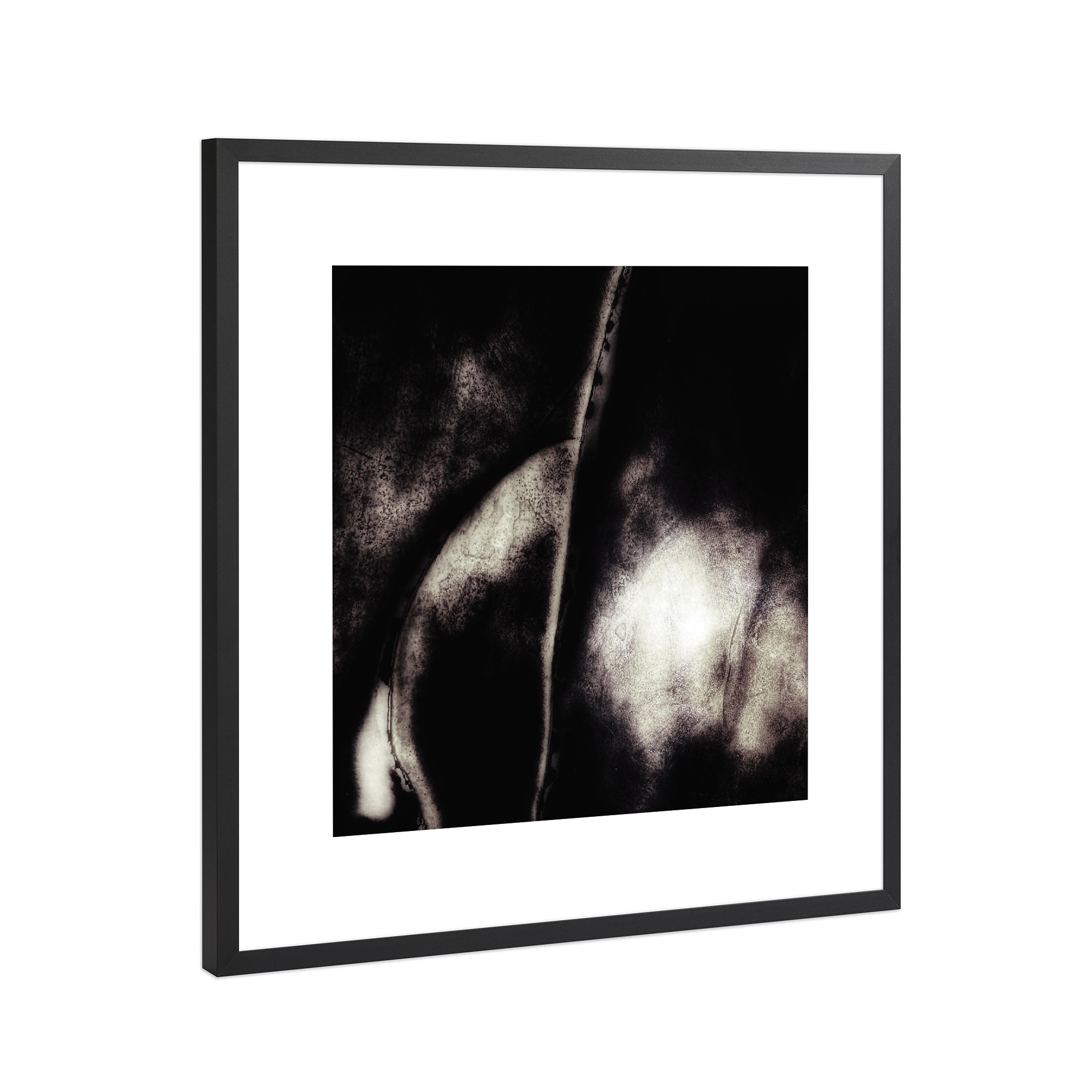 Poster mit Rahmen Schwarz (Metallic) "Secret Place" artboxONE - Abstrakt,Schwarzweiß - Abstrakte kunst