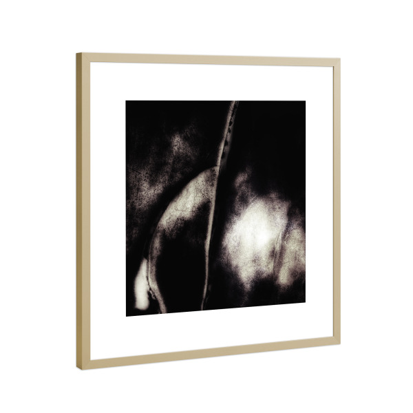 Poster mit Rahmen Gold "Secret Place" artboxONE - Abstrakt,Schwarzweiß - Abstrakte kunst