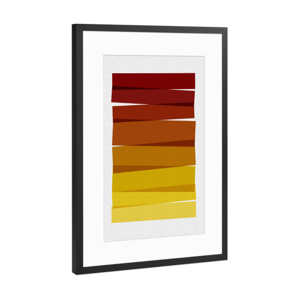 Poster mit Rahmen Schwarz (Metallic) "Colorful Stripes Painting II" artboxONE - Abstrakt,Geometrie