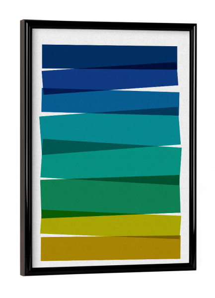 Poster mit schwarzem Rahmen "Colorful Stripes Painting I" artboxONE - Abstrakt,Geometrie
