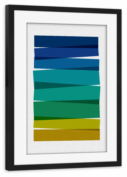 Poster mit Rahmen schwarz "Colorful Stripes Painting I" artboxONE - Abstrakt,Geometrie