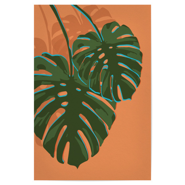 Poster "Monstera Leaf Pop Art II" artboxONE - Natur,Floral