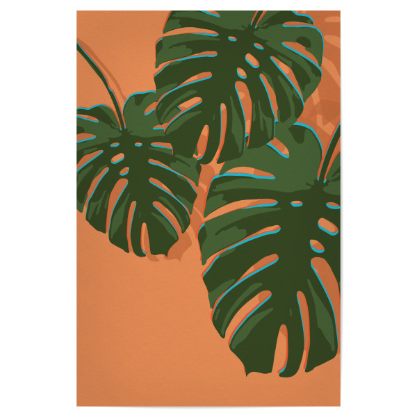 Poster "Monstera Leaf Pop Art III" artboxONE - Natur,Floral,Abstrakt