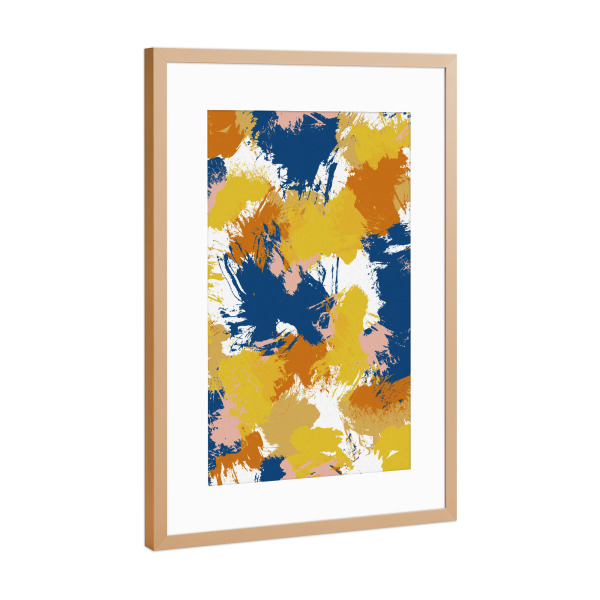 Poster mit Rahmen Kupfer "Colorful Abstract Painting" artboxONE - Abstrakt