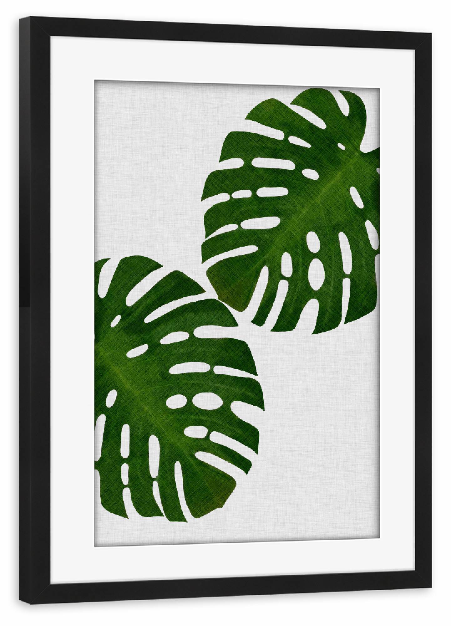 Poster mit Rahmen schwarz "Monstera Palm III" artboxONE - Natur,Floral,Abstrakt