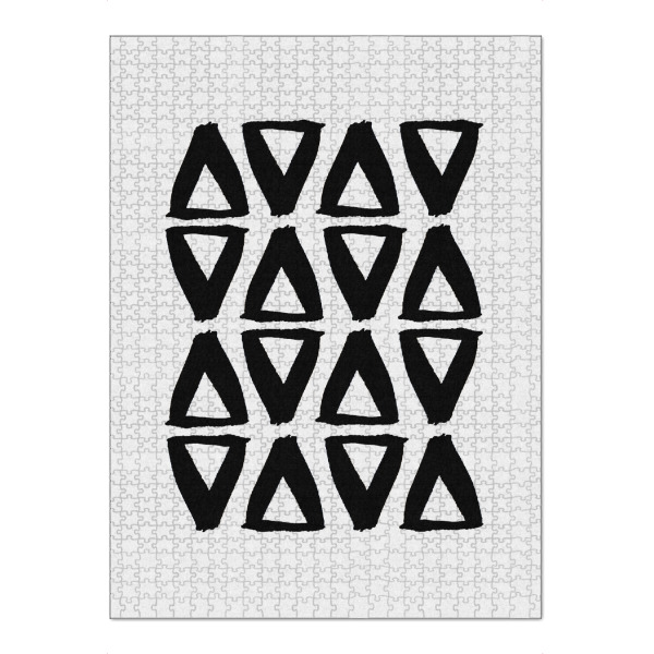 Puzzle Ravensburger "Triangles Painting" artboxONE - Abstrakt,Schwarzweiß,Geometrie