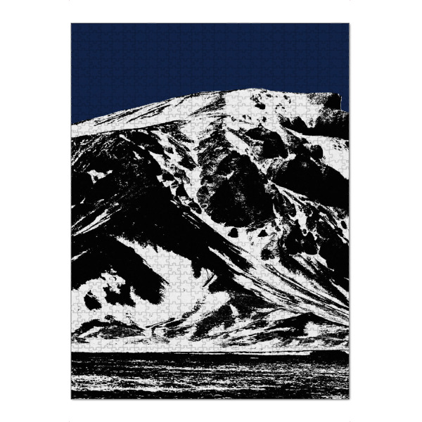 Puzzle Ravensburger "Blue Mountain I" artboxONE - Natur,Abstrakt,Schwarzweiß,Männer
