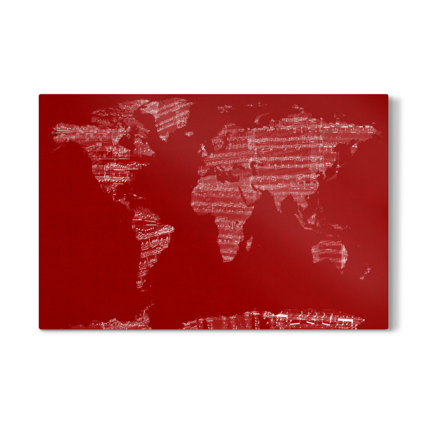 Galerie-Print "Map of the World Map from Old Sheet Music" 30x20 cm artboxONE
