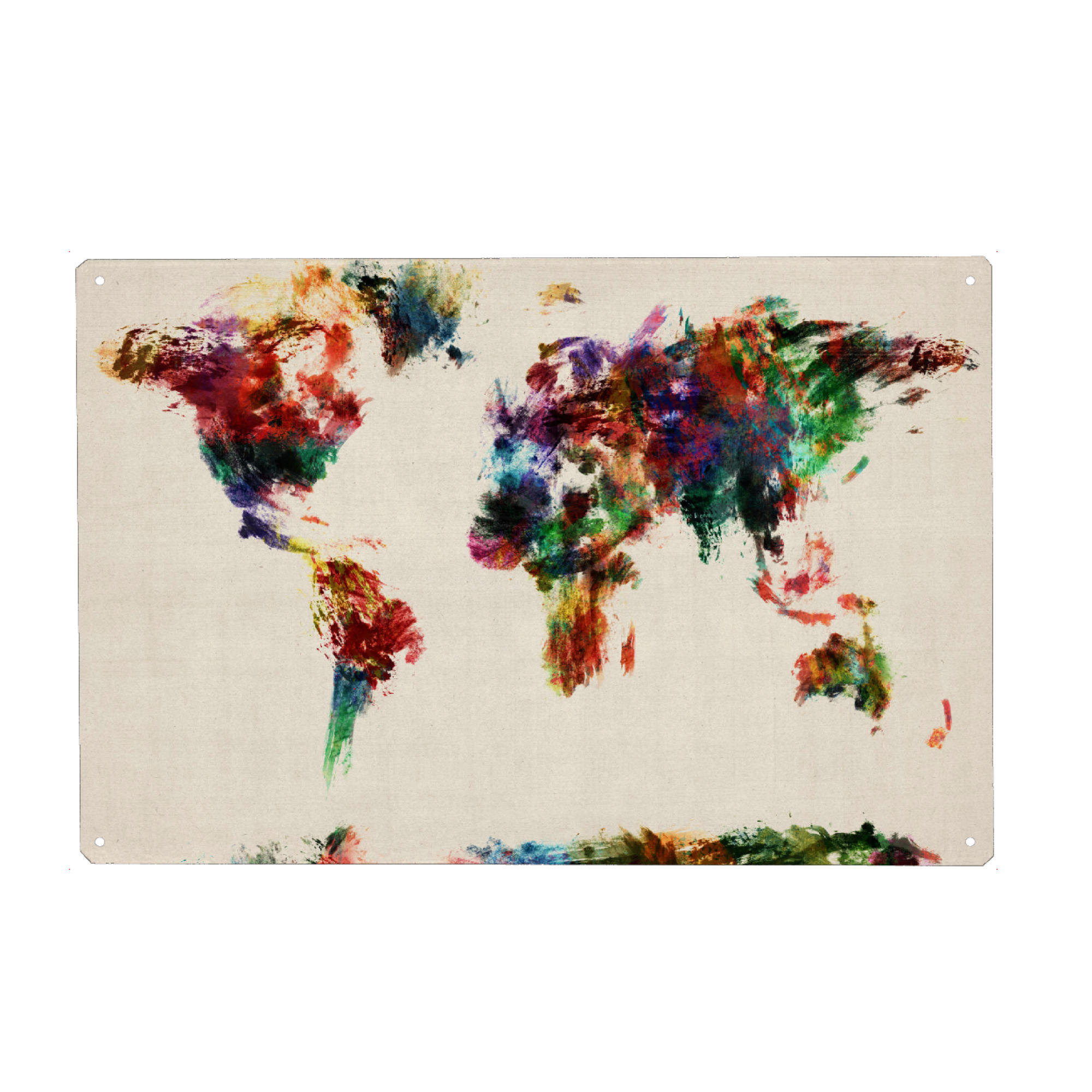 Holzbild "Map of the World Map Abstract" artboxONE - Reise - Weltkarte