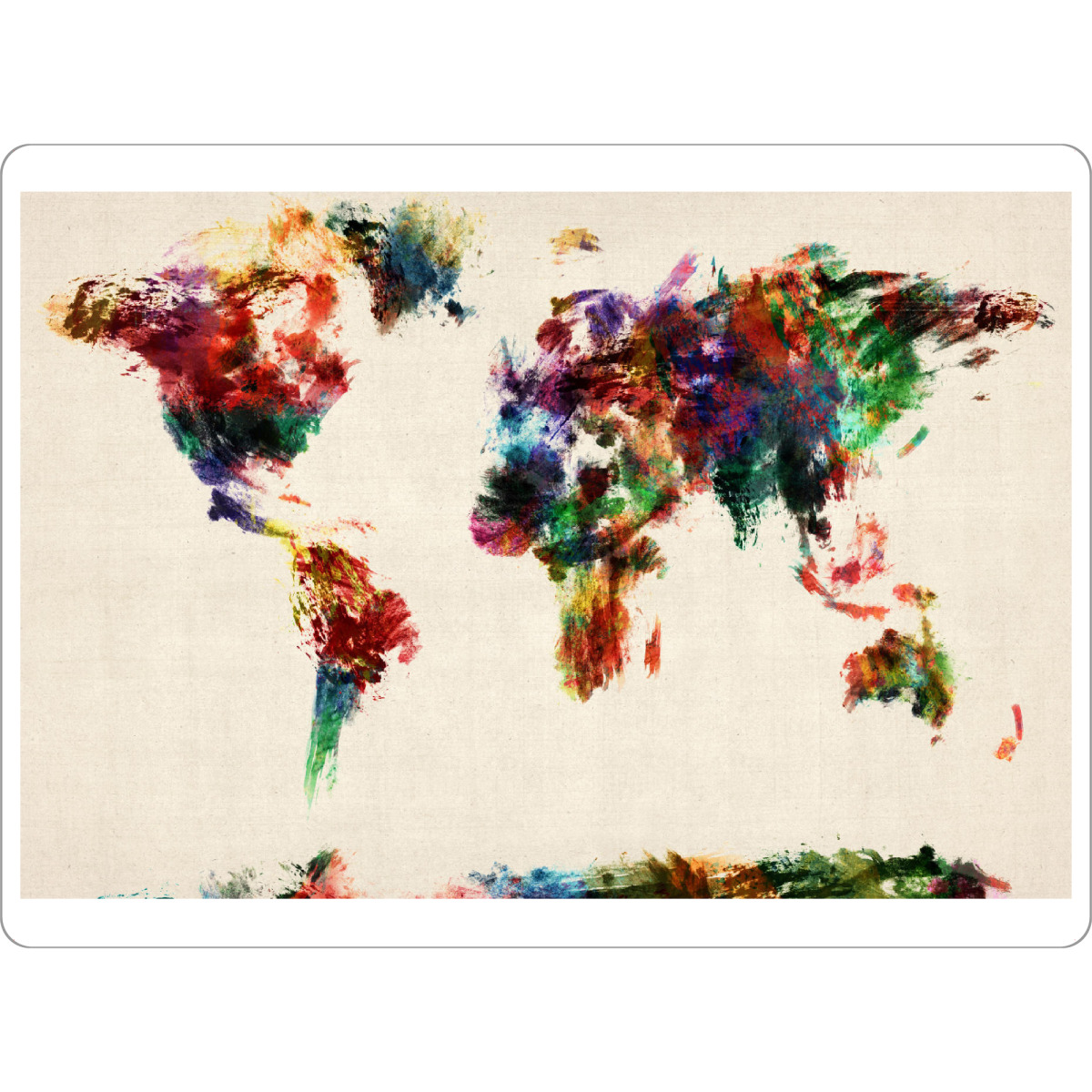 Tischset "Map of the World Map Abstract" artboxONE - Reise - Weltkarte - Bild Weltkarte