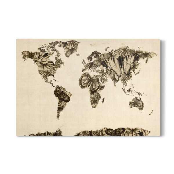 Galerie-Print "Butterfly World Map" 30x20 cm artboxONE