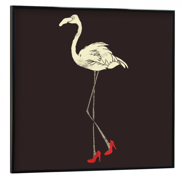 Poster mit schwarzem Rahmen 30x30 cm "I'm Fabulous" artboxONE - Für Kinder,Tiere - Animals,Cute,Funny,Birds,Egret,Tobias fonseca,Tobe fonseca