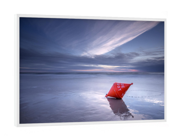 Poster mit weißem Rahmen "Badeverbot" artboxONE - Natur,Reise / Strand und Meer