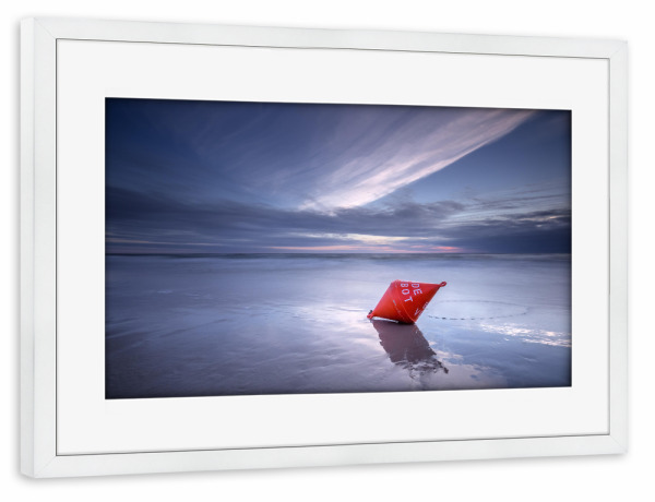 Poster mit Rahmen weiß "Badeverbot" artboxONE - Natur,Reise / Strand und Meer