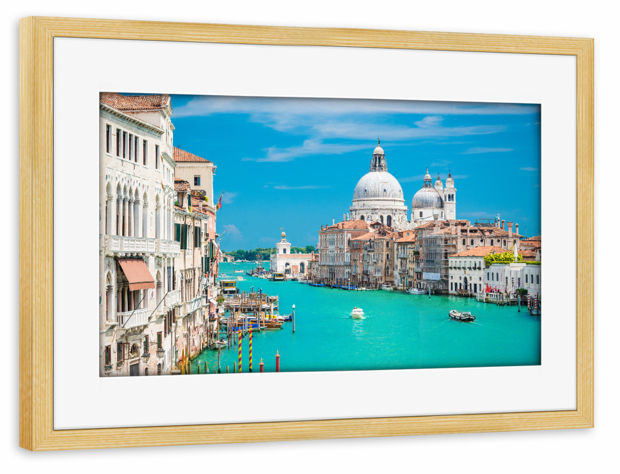 Poster mit Rahmen kiefer "Venedig Canal Grande 2" artboxONE - Städte,Architektur - Venedig,Italien,Kanal,Wasserwege
