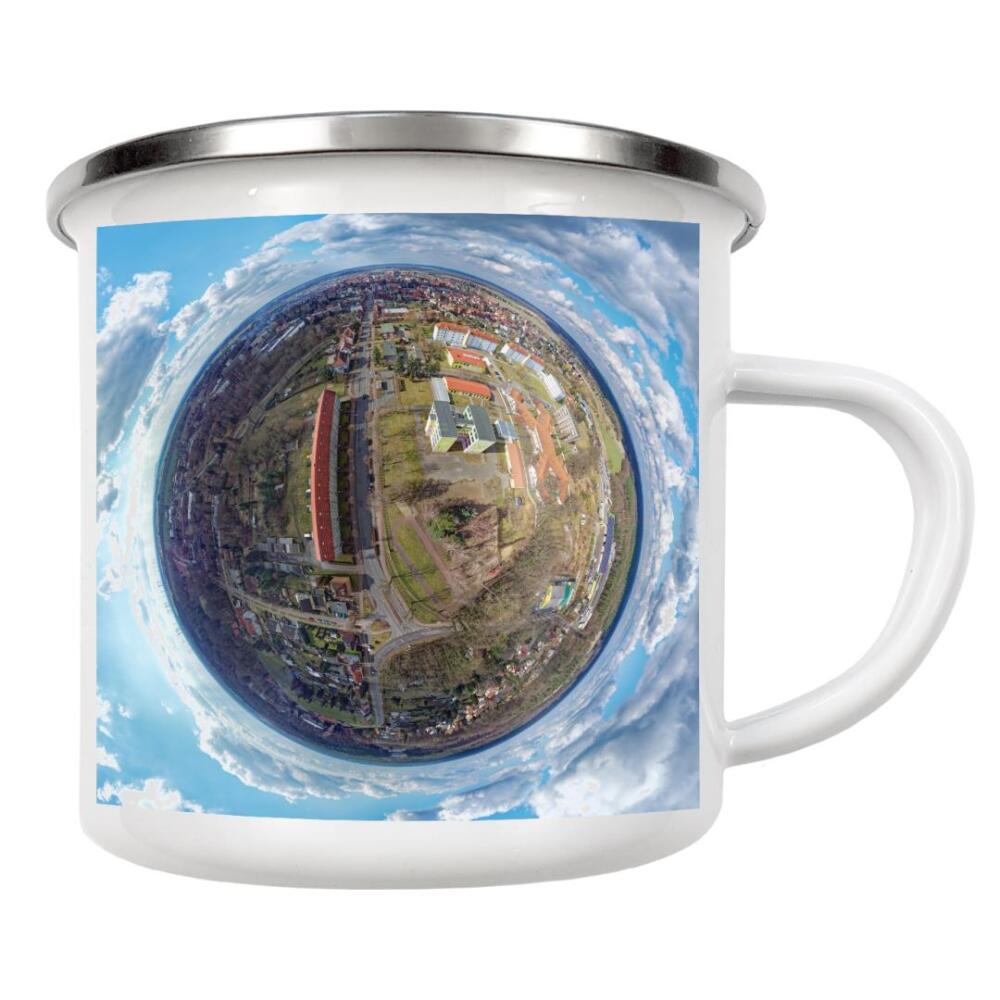 Emaille Tasse "Tangerhütte - Gesamtschule" artboxONE - Städte,Reise,Architektur,Reise / Länder,Städte / Weitere