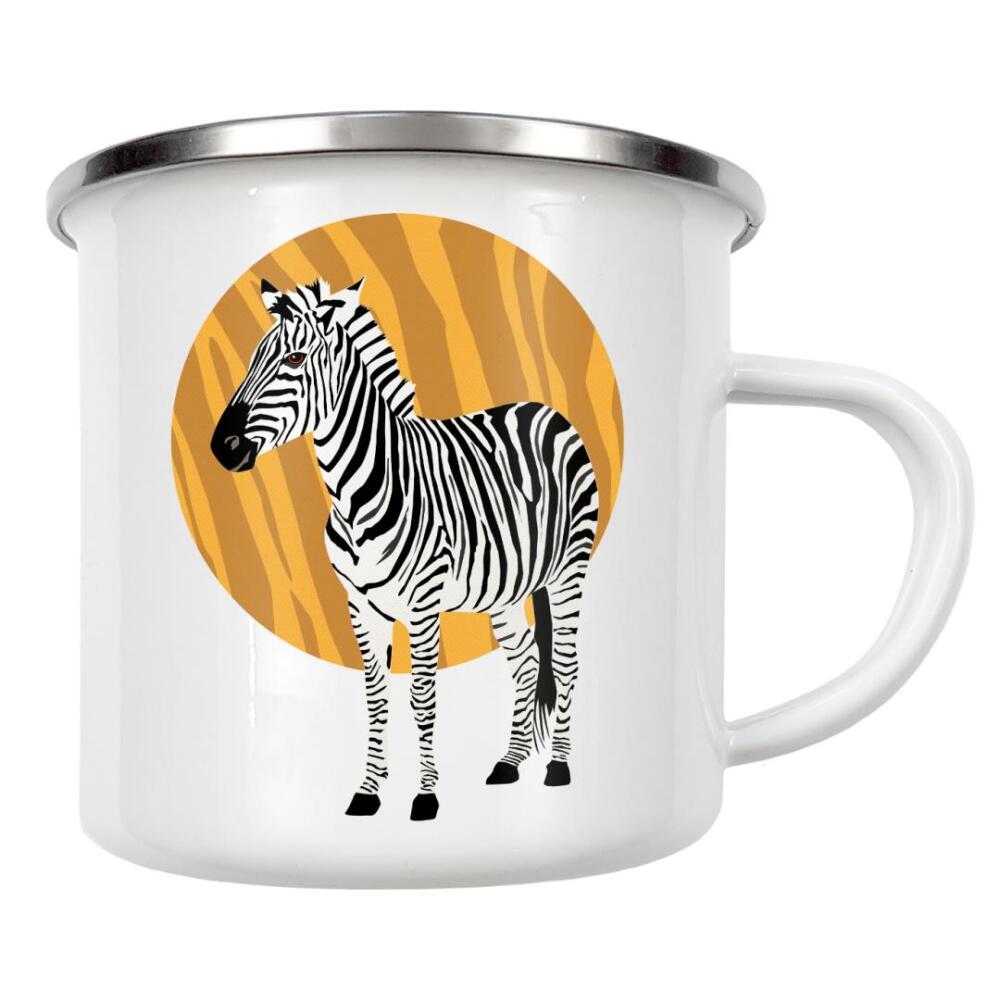 Emaille Tasse "Zebra: Modern" artboxONE - Natur,Tiere