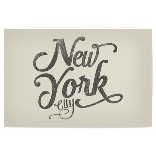 New York City typography sand