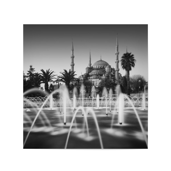 Poster 20x20 cm "Blaue Moschee Sultanahmet Camii Istanbul" artboxONE - Städte,Schwarzweiß,Architektur,Streetart,Reise / Länder,Fiktion