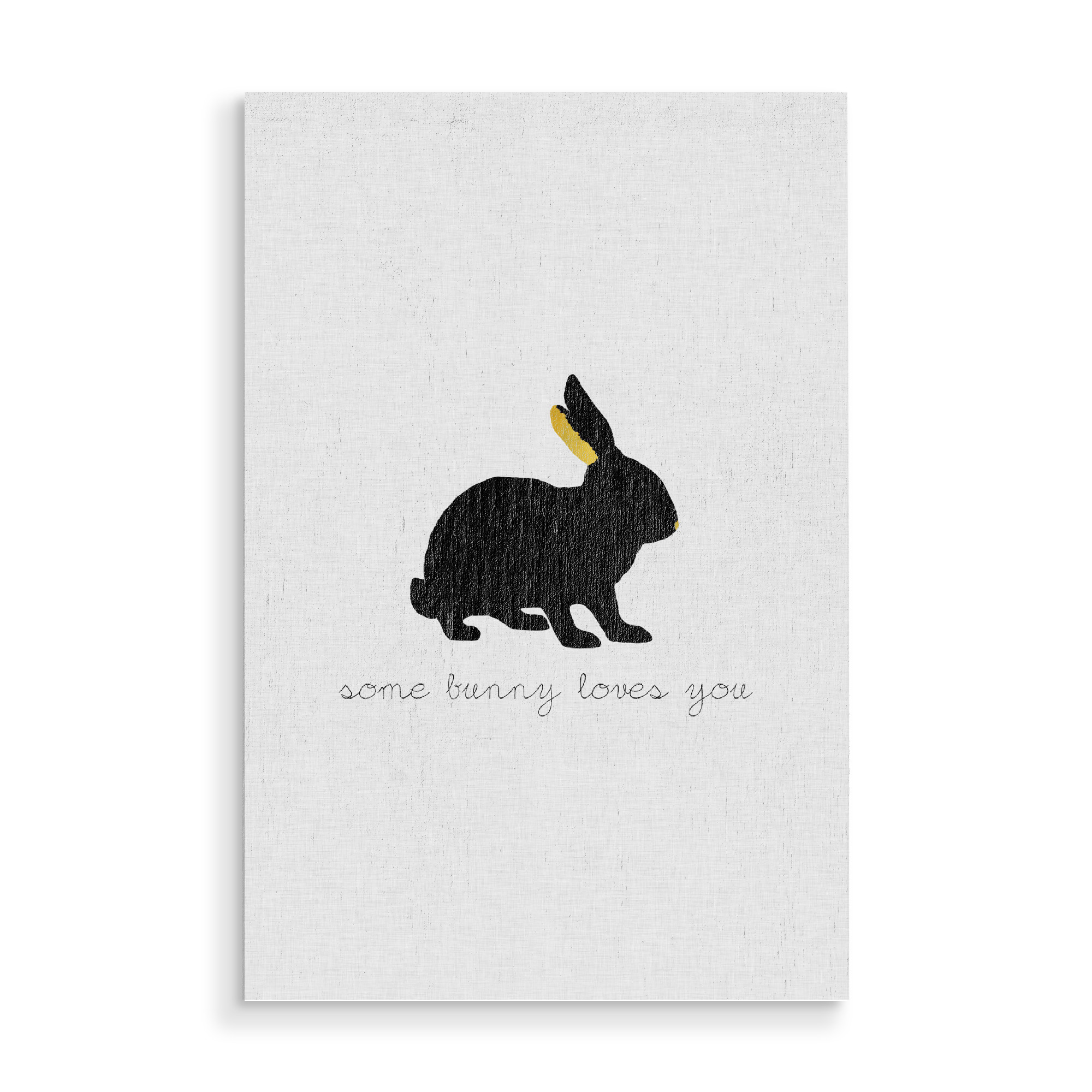 Holzbild "Some Bunny Loves You" artboxONE - Typografie,Natur,Für Kinder,Tiere,Schwarzweiß,Liebe